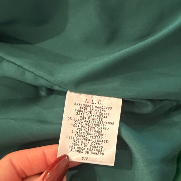 A.L.C. Emerald Green Puffer Jacket - Picture 6 of 7
